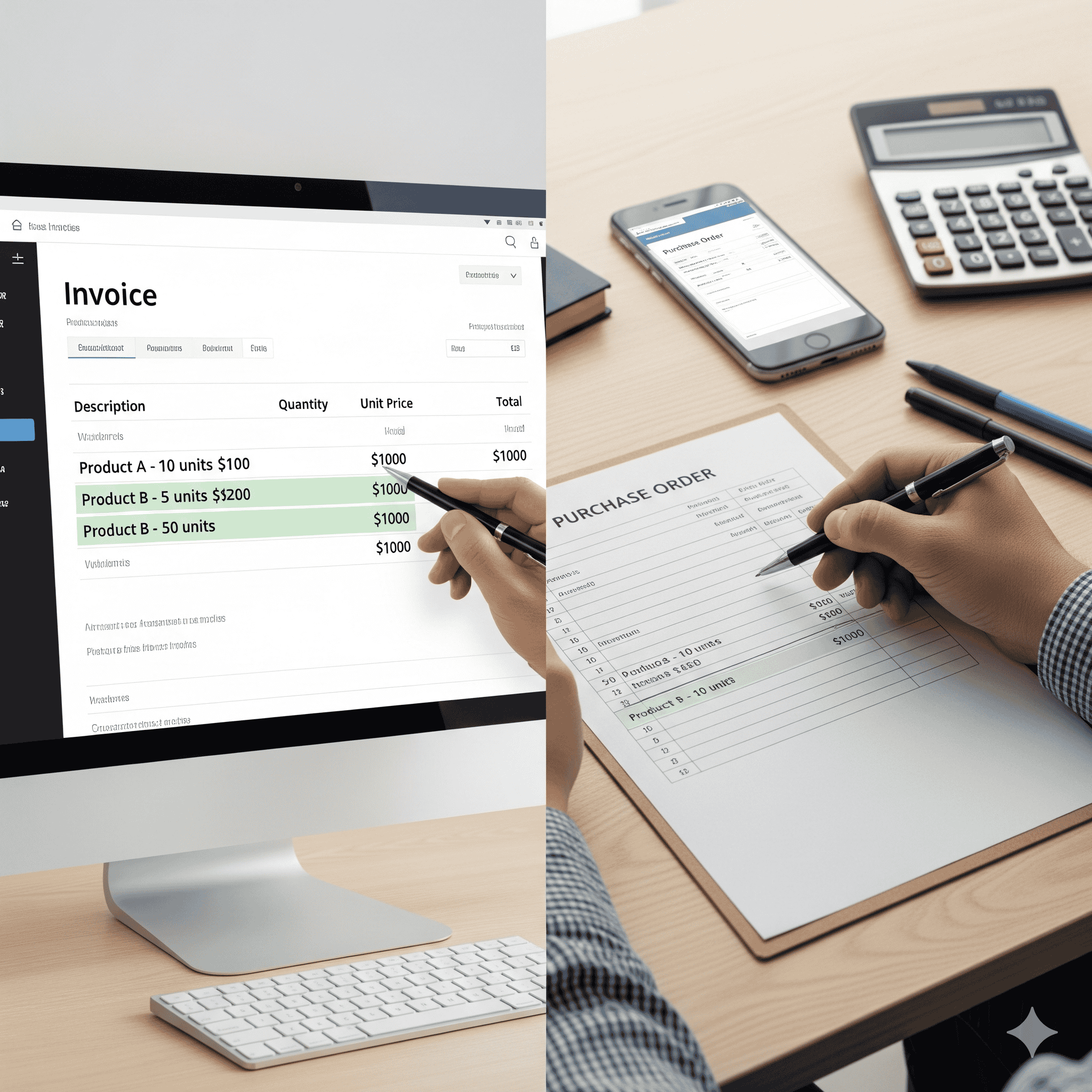 Invoice with Purchase Order